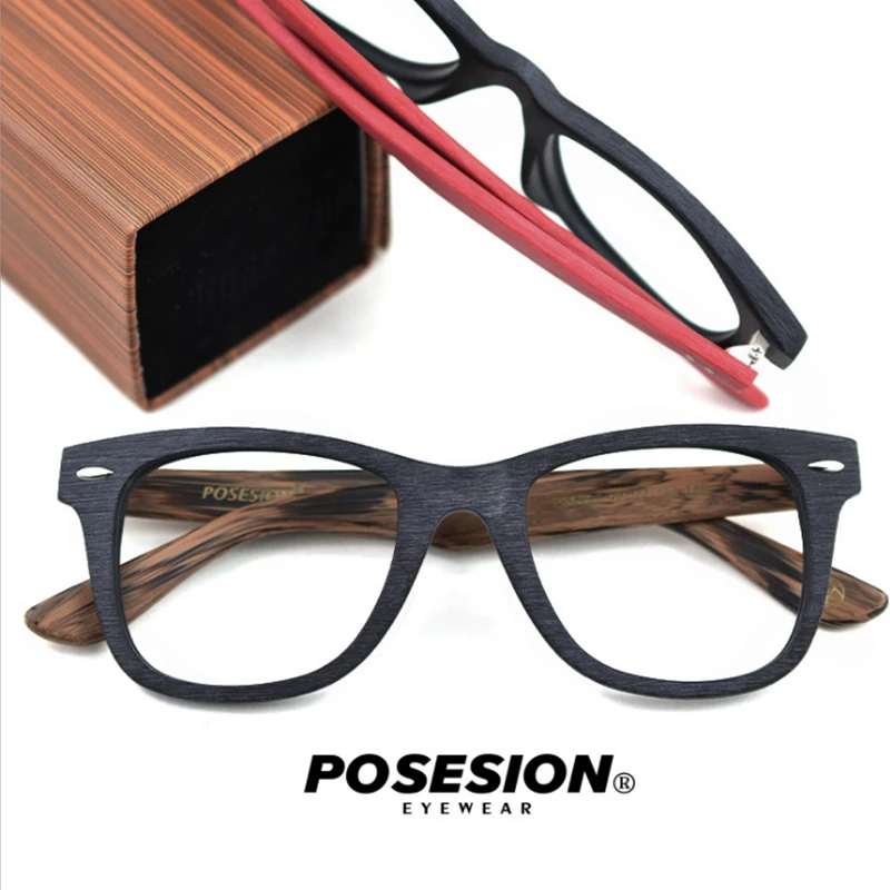 

POSESION Optical Eyeglasses Frame Men Women Retro Computer Eye Glasses Spectacle Frame For Clear Lens Male Female Eyewear PS6099
