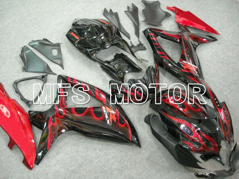 

Mold For Suzuki GSXR600/750 K8 2008 2009 2010 08 09 Injection ABS Fairing Kits GSXR600 750 08 09 10 - Red Flame - Black/Red