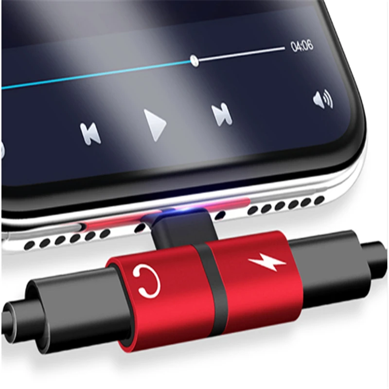 2 in 1 Audio Adapter For iPhone 6 6s 7 8 Plus X Connector Splitter Charger Headphone Adapter For Lightning Jack to Earphone 2 in 1 Audio Adapter For iPhone 6 6s 7 8 Plus X Connector Splitter Charger Headphone Adapter For Lightning Jack to Earphone