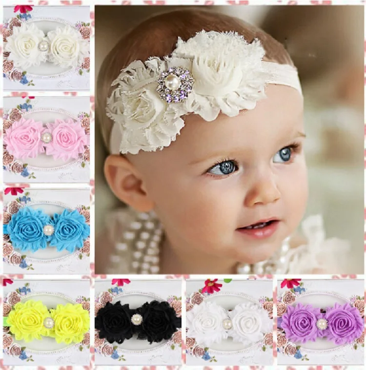 

1 Pc headwrap Flower Floral baby hair accessories headwear girls bow hairband head band infant newborn bows Toddlers Lace H087-1