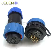 SP2110 S waterproof connector 10 pin plug socket Electronic panels installed 10 pin connector LED male