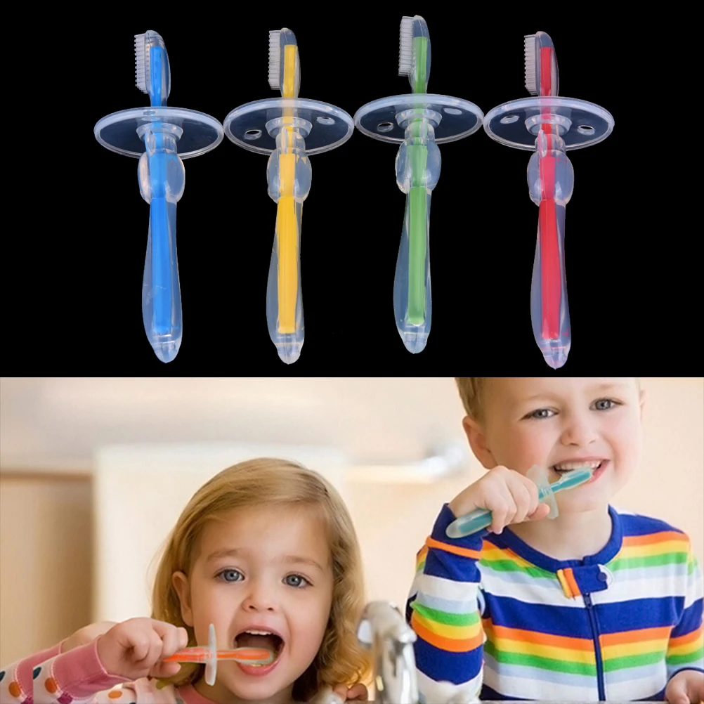 1PCS Soft Safe Silicone Kids Teether Training Toothbrushes For Infant