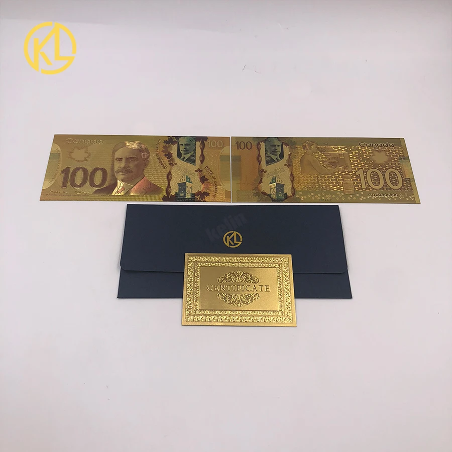 10 шт./лот Banque Du Канада сувенирная банкнота 100 долларов Изысканная для сувенирной