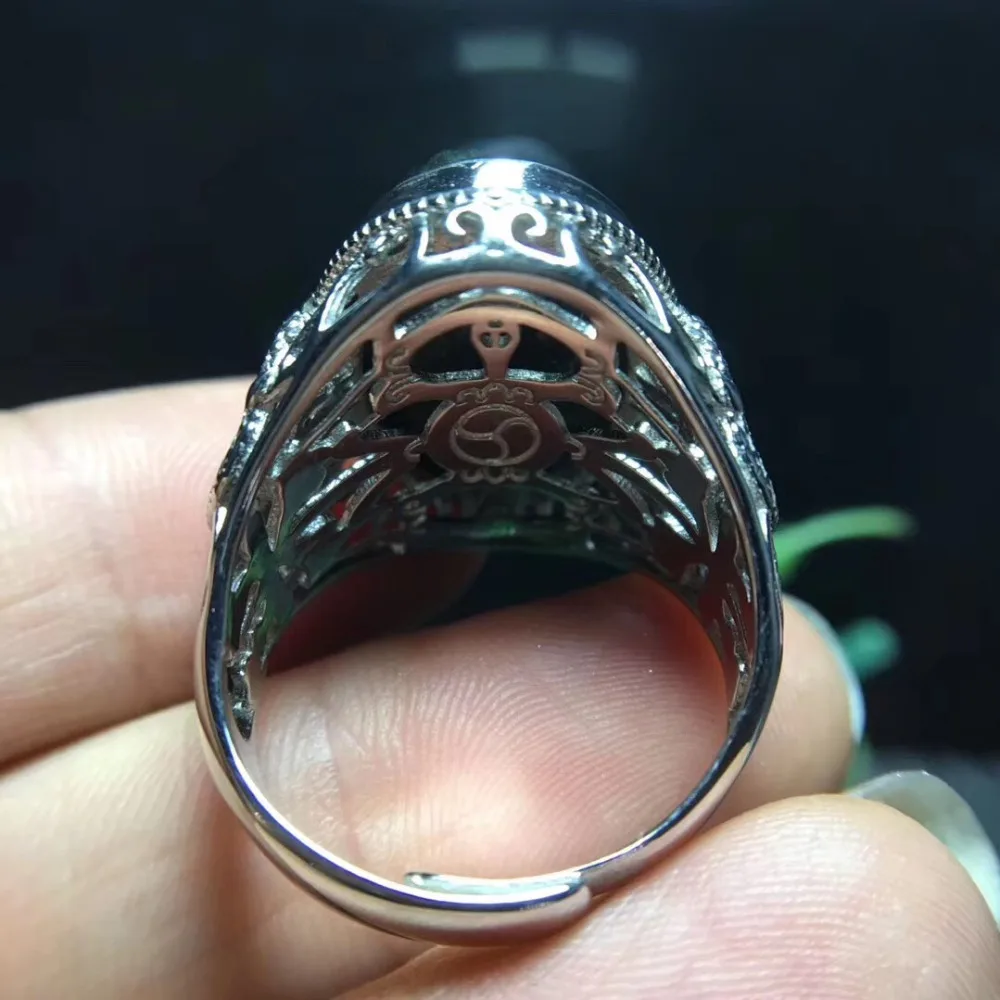 Natural Green Phantom Quartz Crystal Ring (2)