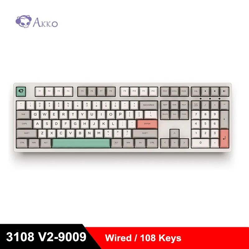 

AKKO 3108 V2-9009 Retro Mechanical Keyboard 108 Keys USB Wired Type-C Computer Gamer Anti-Ghosting Cherry MX Switch