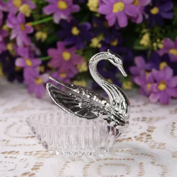 

Free shipping plain sillver swan gift boxes ,100pcs/lot , BF600