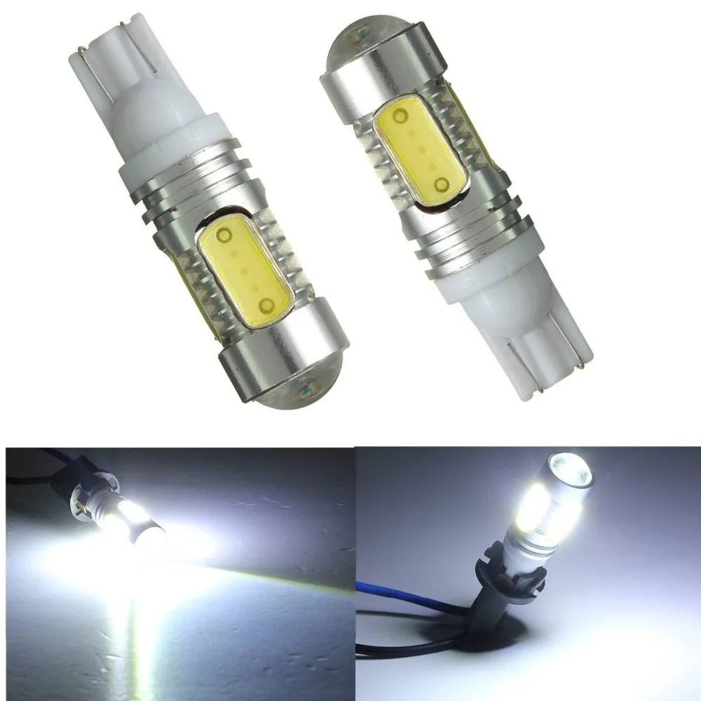 Автомобильная светодиодная лампа T10 2 шт. 4 COB + 1CREE XP E Chip LED W5W автомобильная для
