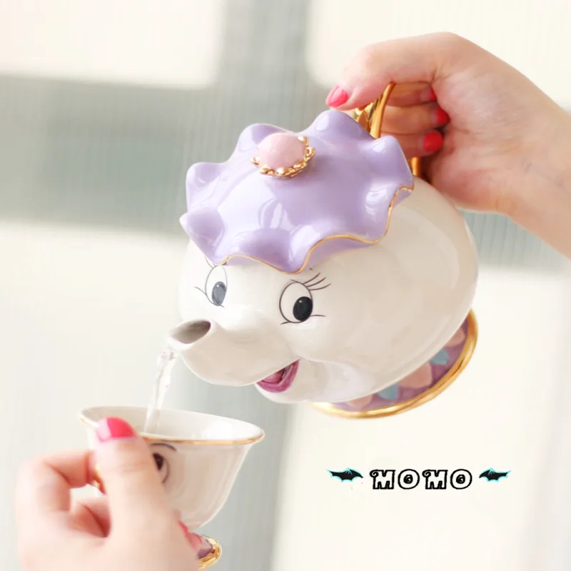 mrs teapot and chip tea set