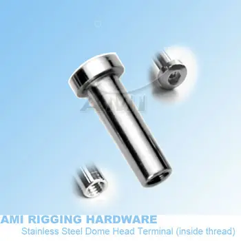 

Dome head tensioner M6 RH *49 Inside thread long nut stainless steel 316 cable end fitting,cable adjuster wire rope railing