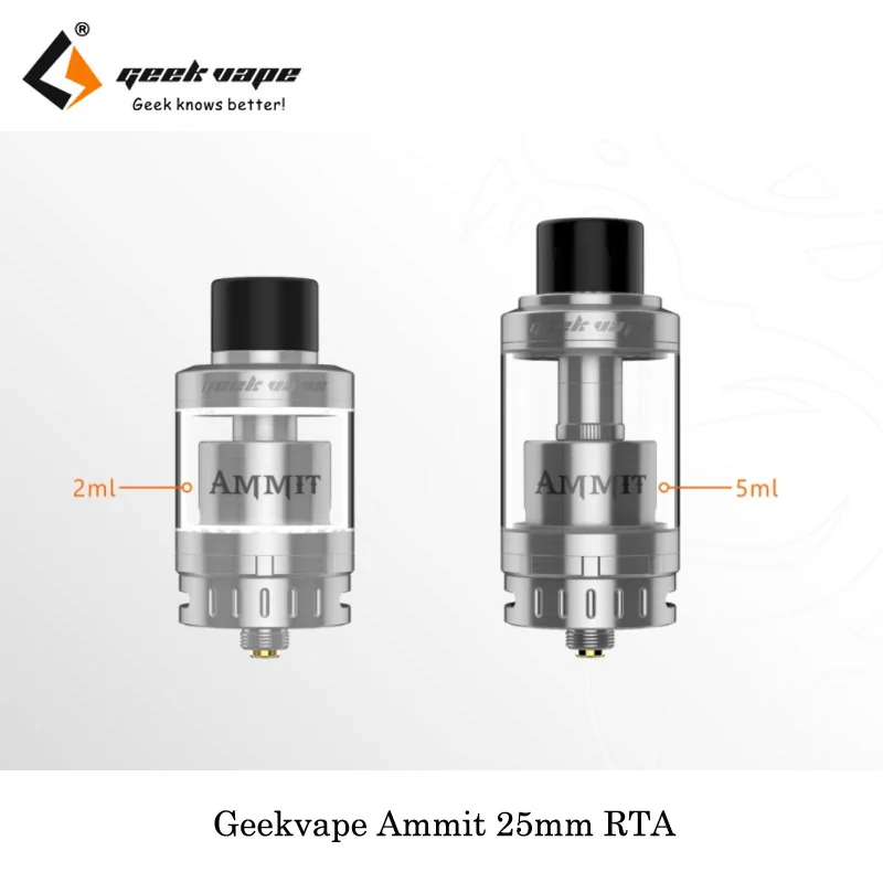Оригинальный атомайзер GEEKVAPE AMMIT 25 RTA емкость 2 мл/5 мл Улучшенная система 3D