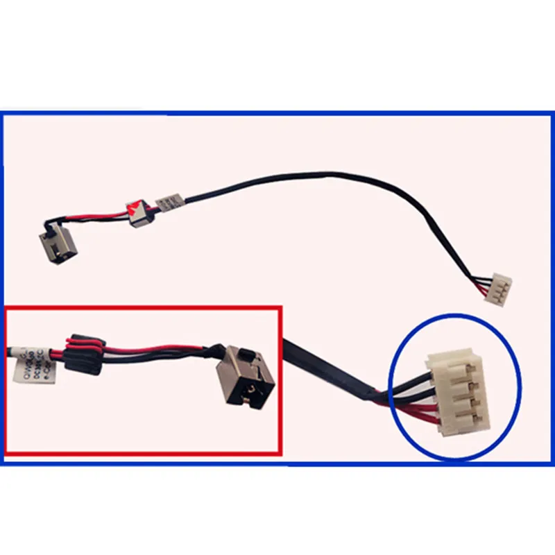 GinTai AC DC Power Jack Socket with Cable Harness Replacement for Lenovo IDEAPAD G470 G475 Series 3pcs 