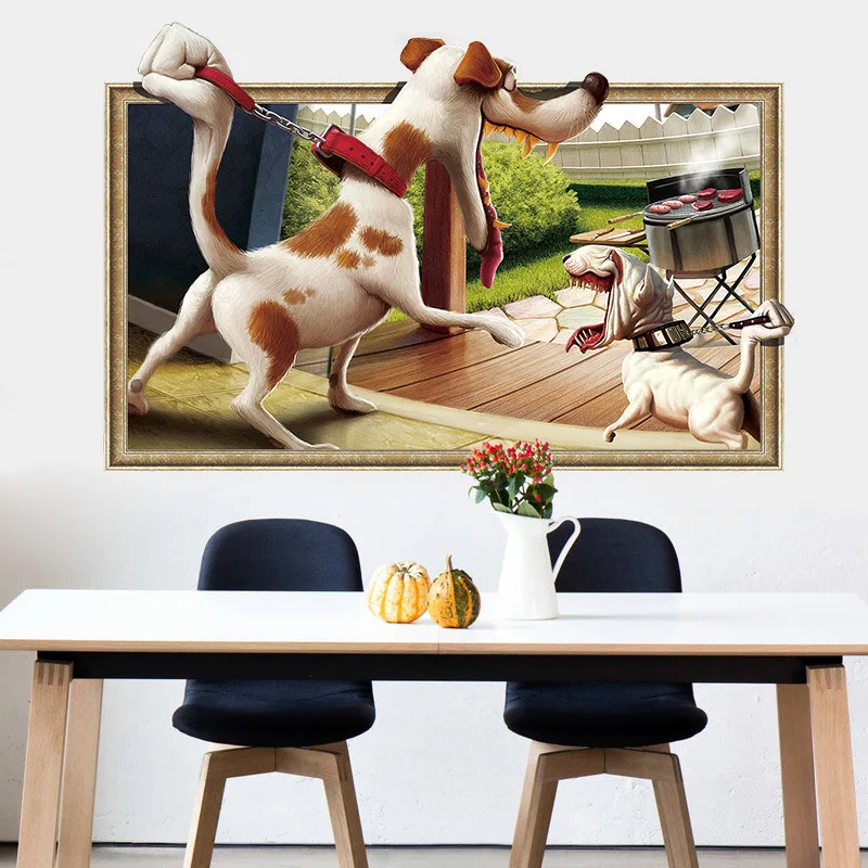 

New Lovely Dog Cartoon Wall Stickers Dog Mouse for Children Room Home Decor Wall Decals Wall Stickers for Kids Rooms Mural