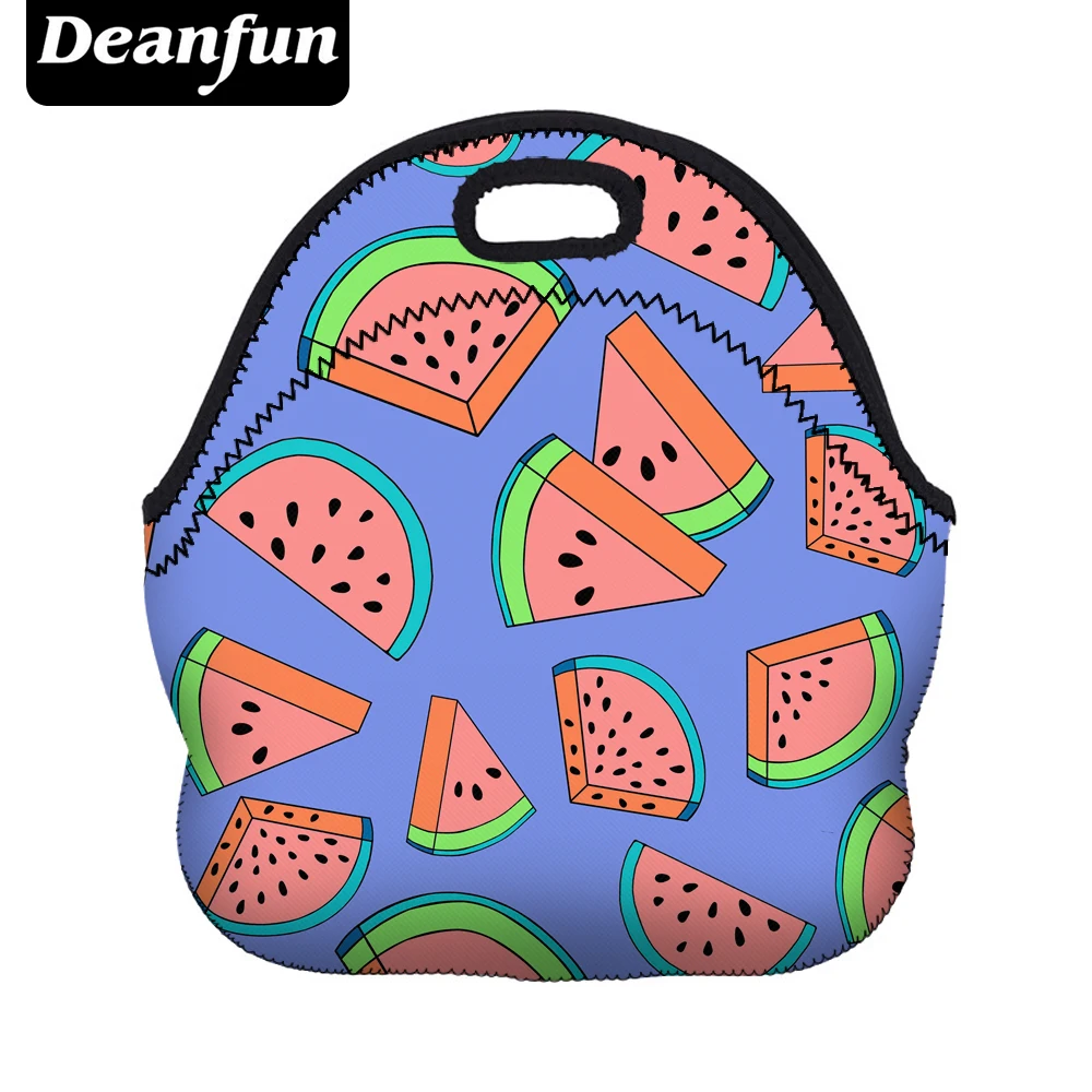 Deanfun 3D печать арбуз обед сумки фрукты шаблон для Еда посылка неопрена с