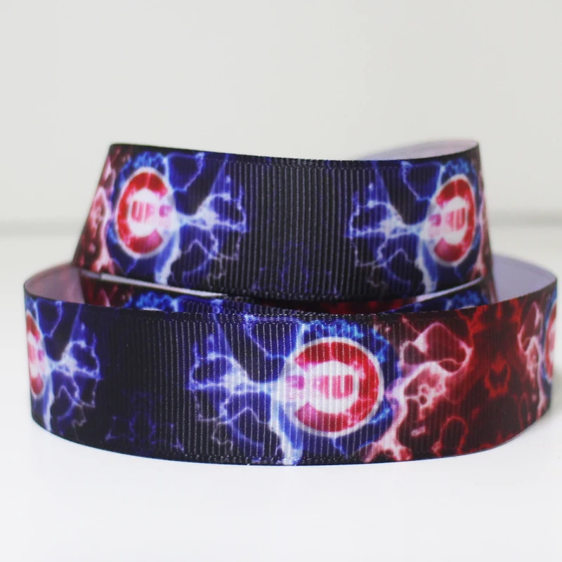 50 ярдов 7/8 &quot1&quot 1 5 &quot2&quot 3 &quot22 мм 25 38 75 бейсбольная команда печатная grosgrain лента