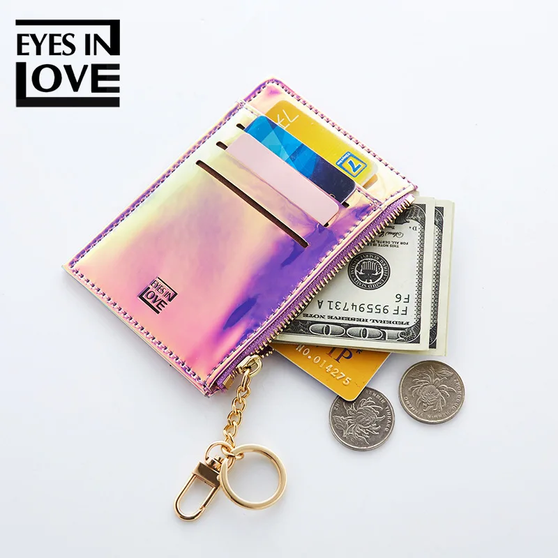 

Credit Card Holder Wallet Card for Women Minimalist Wallet Pasjeshouder Housekeeper Paillette Thin Cute Card Holder Sticker