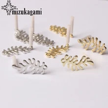 Цинковый сплав золотистого, серебряного, кораллового цвета, в форме ветки, основа, серьги, соединитель, 6 шт./лот, для DIY, модные висячие серьги, аксессуары