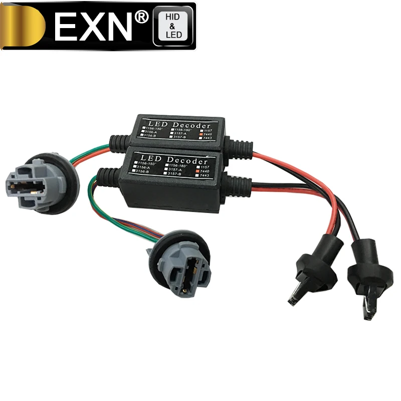 

2 Pcs 7440 W21W T20 Canbus Error Free Resistor LED Decoder Warning Error Canceller For LED Turn Signal Bulb LED Bulb Decoder