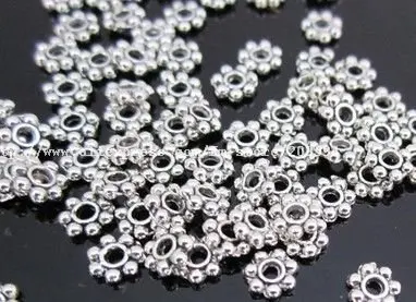 

200PCS tibet silver daisy spacer bead findings 4mm