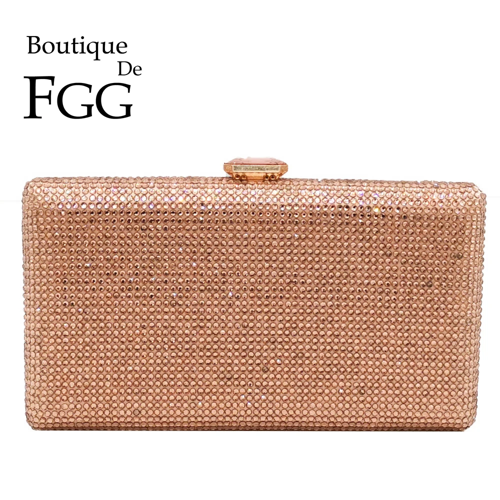 بوتيك دي FGG الشمبانيا ماسك من الكريستال أكياس مساء المرأة Minaudiere حقيبة الزفاف كوكتيل عشاء حقائب سيدات والمحافظ
