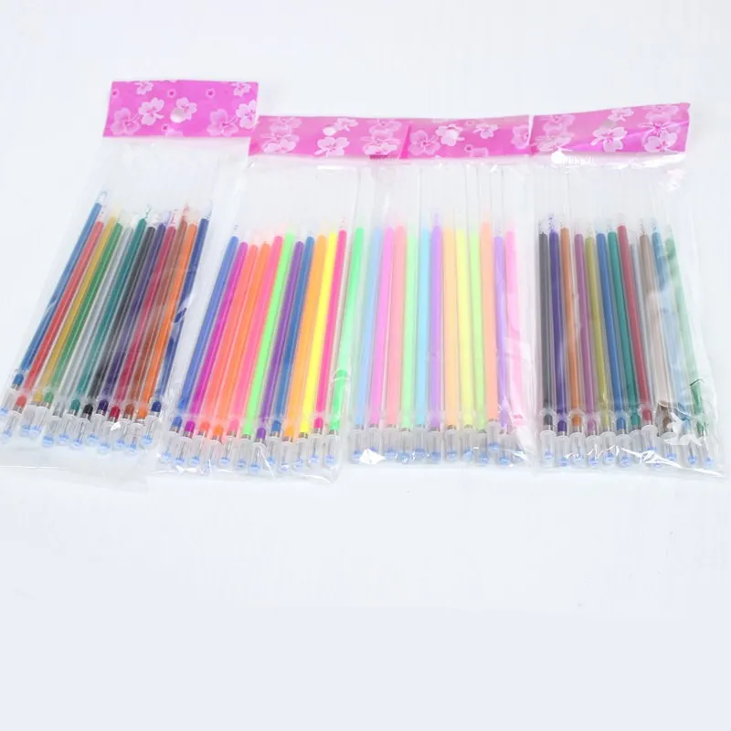 

48Colors/Set Flash Ballpoint Gel Pen Highlight Refill Color Full Shinning Refill Painting Pen Drawing Color Pen Kids Stationery