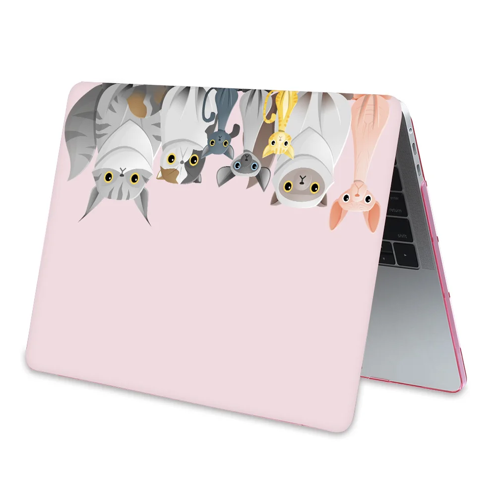 Чехол для ноутбука с принтами животных Redlai для Macbook Air Pro retina 11 12 13 1" кошачий семейный Жесткий Чехол для Mac book Pro 13 15 Touchbar