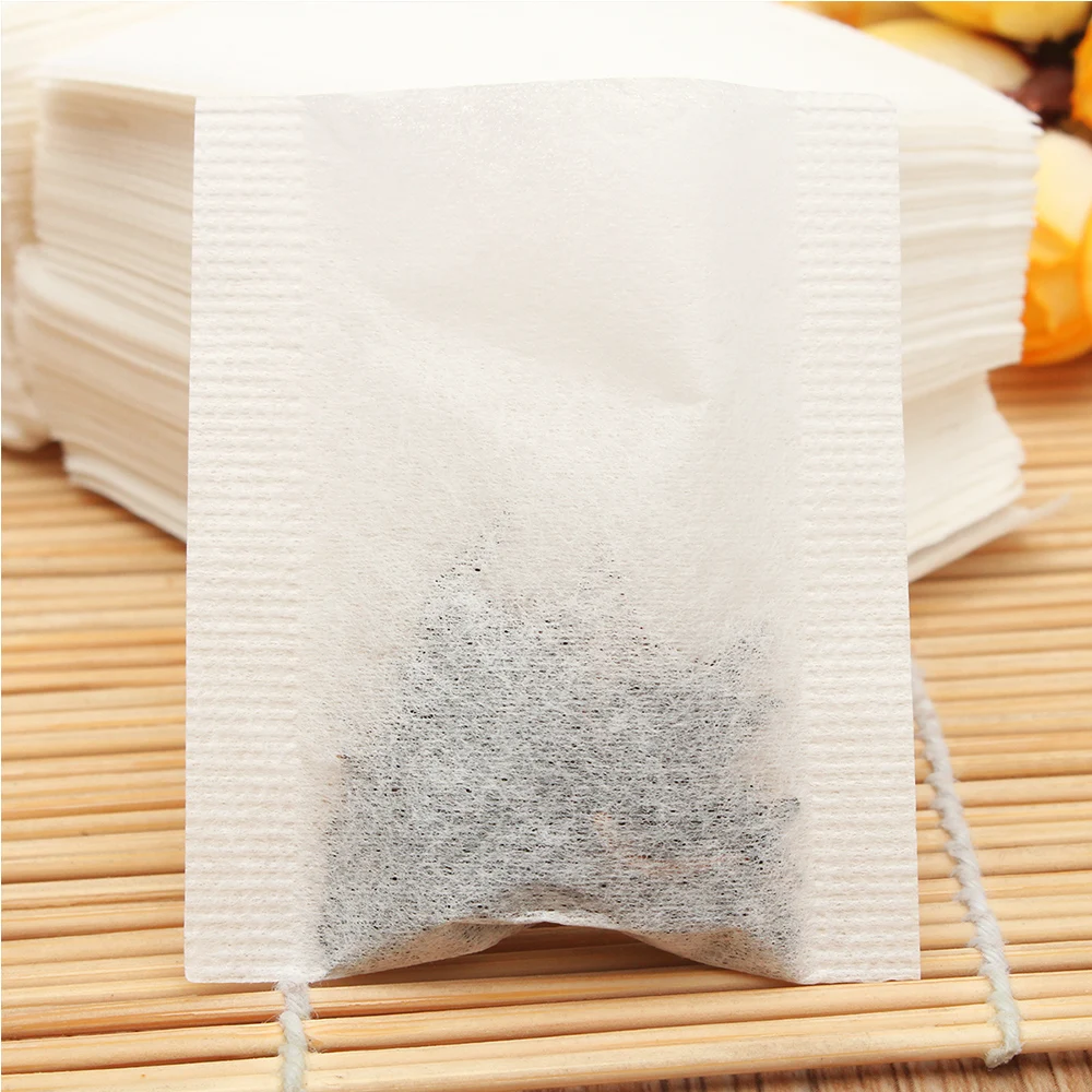

Convenient 500pcs Empty Teabags Heat Seal Filter Pepper Herb-Loose Tea Bags