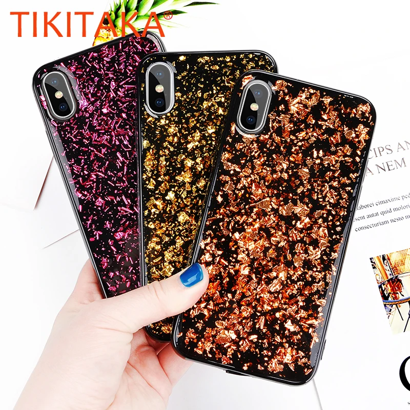 Simple Tin Foil Reflective Phone Case For iPhone X XS XR XS Max 8 7 6