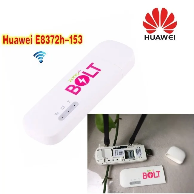 Huawei Wingle E8372h-153 мобильного широкополосного доступа Cat4 LTE USB Wi-Fi модем плюс антенны и usb адаптер