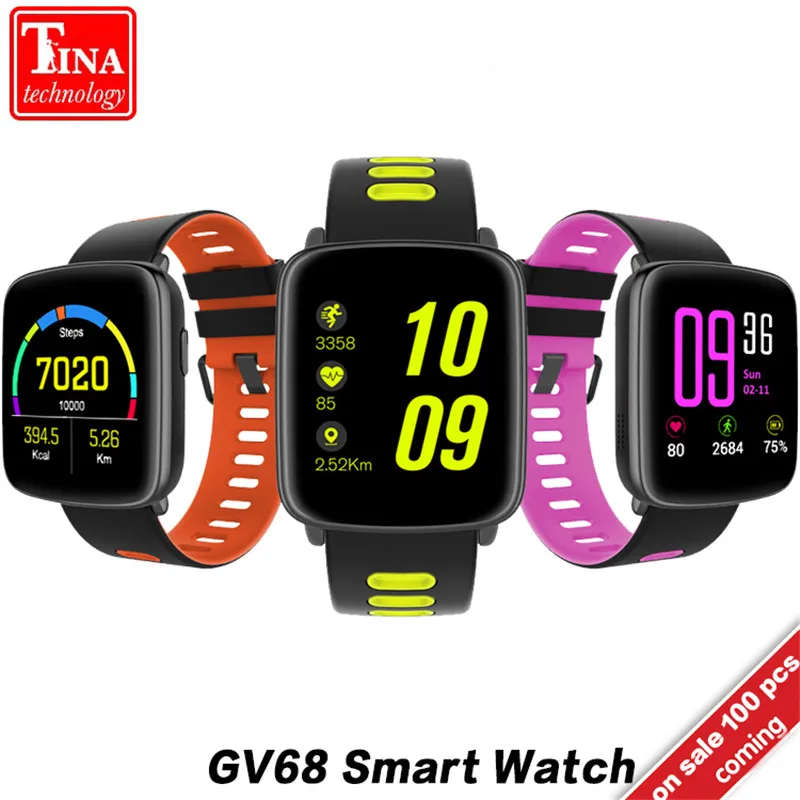GV68 Smart Watch Men Women Waterproof MTK2502 SmartWatch Phone Wearable device Heart Rate Sleep Monitor for IOS Android