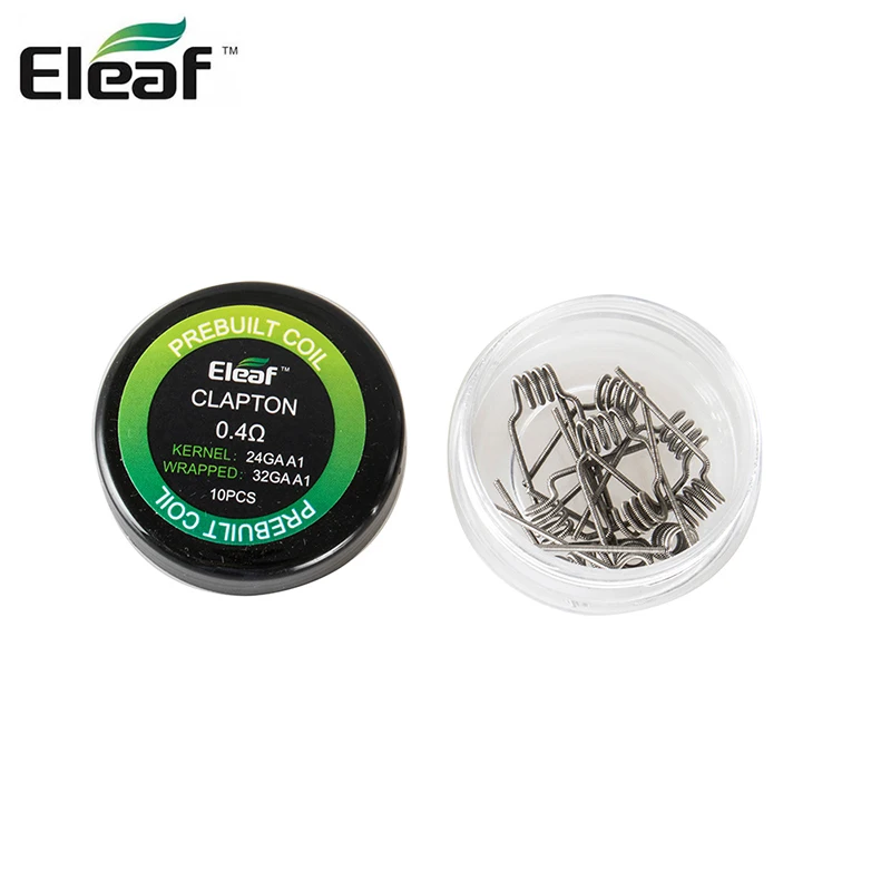 10pcs/lot Eleaf Clapton Coil 0.4ohm Eleaf Pico Squeeze Clapton Coil DIY Heating Wires for the Coral RDA Atomizer Tank