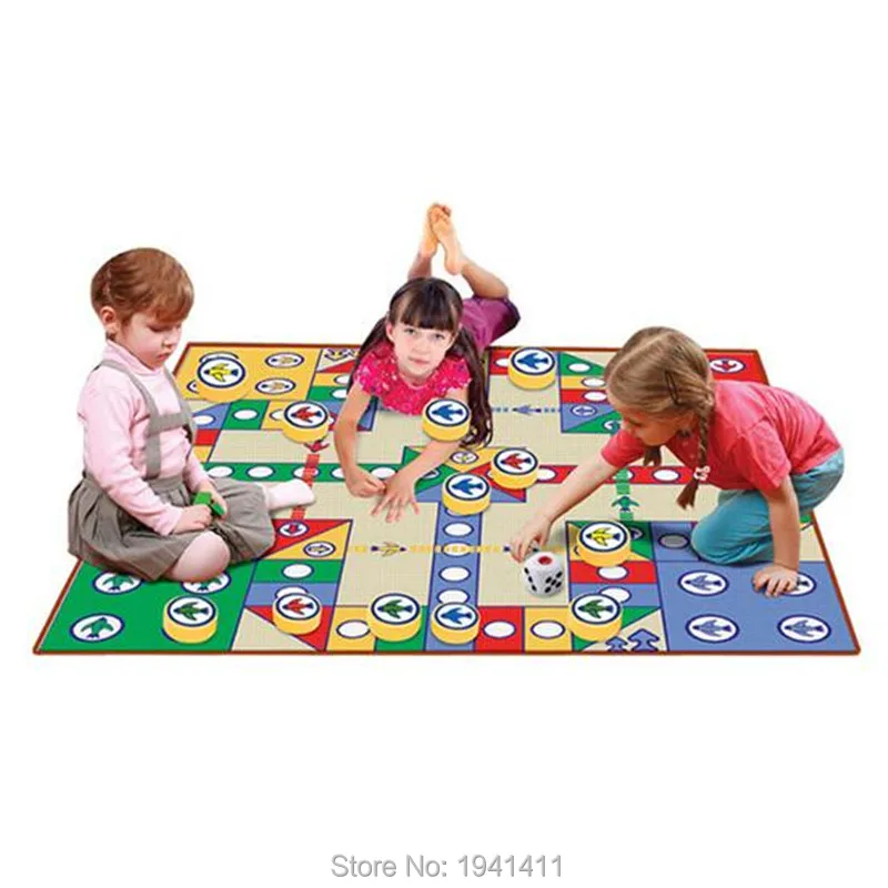 

80*80CM Indoor Necessity Sports Entertainment Child Folding Flight Chess Games Carpet single side Mat