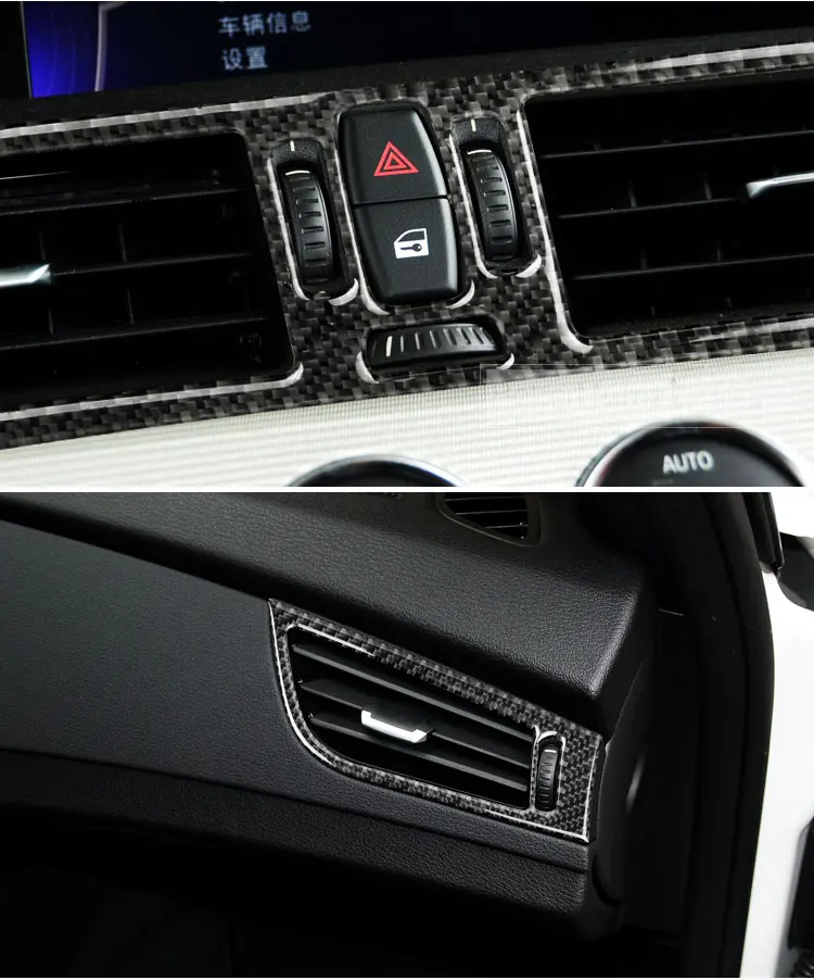 Carbon Fiber Interior Central Dashboard Air Conditioner Outlet Frame Decorative Sticker For BMW Z4 E89 2009-15 Car Accessories (4)