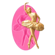 Балетная танцовщица силиконовая форма сахарное ремесло помадка форма для украшения торта инструменты для шоколада Gumpaste