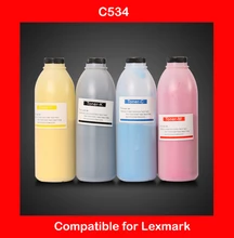 compatible for lexmark c534 refill color toner CMYK high quality color toner powder printer color powder free shipping DHL