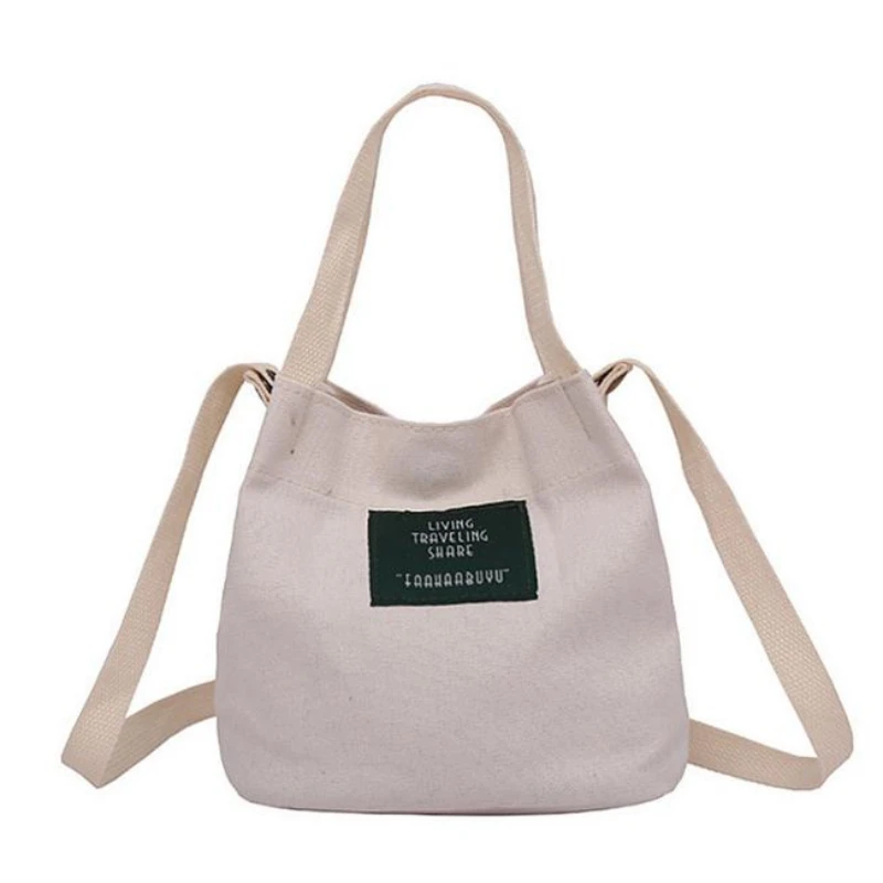 

Fashion Shoulder Bag Women Environmental Shopping Bag Ladies' Small Cloth Bag Casual Literary Shoulder Diagonal Canvas Bags