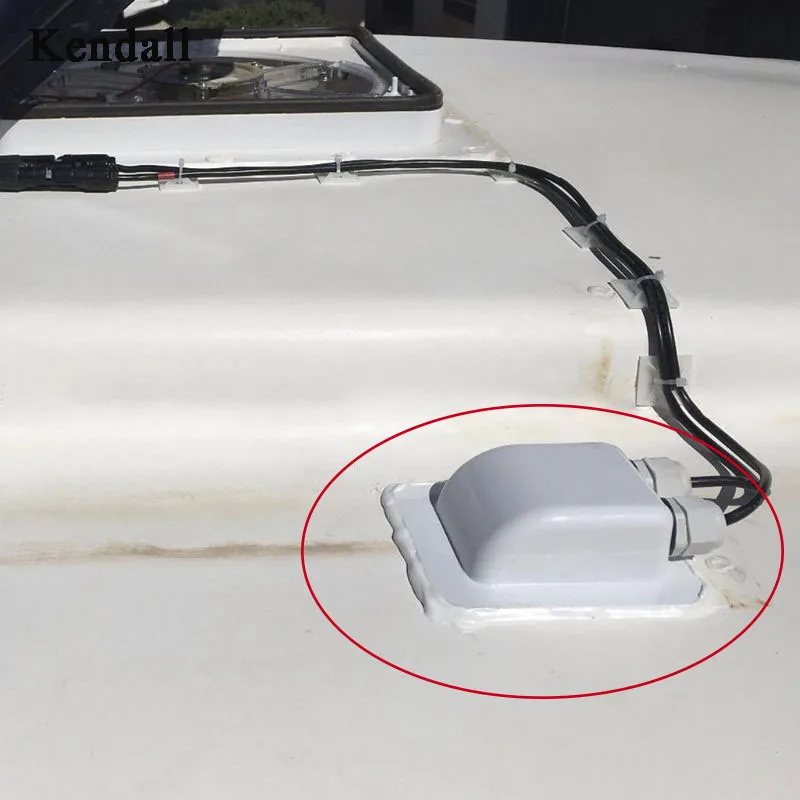 ABS Солнечная RV стойка для яхты на крыше воздуховод кабель вход двойное отверстие