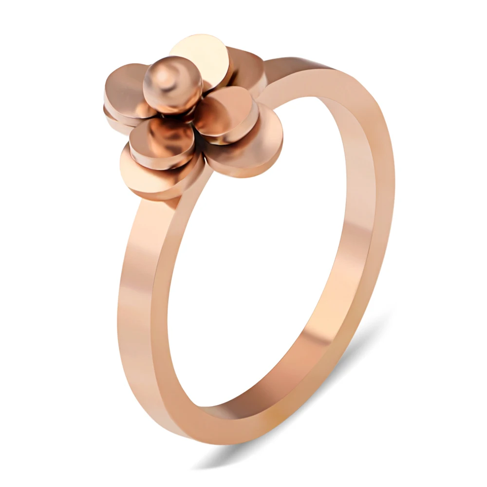 

Rose flower gold Engagement rings for women high quality statement ring designer jewelry