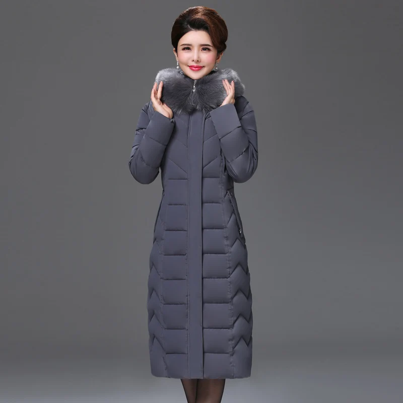 Высокое качество зимняя женская куртка X-long теплый плотный женский пуховик плюс большой размер 5XL 6XL парка с подкладкой