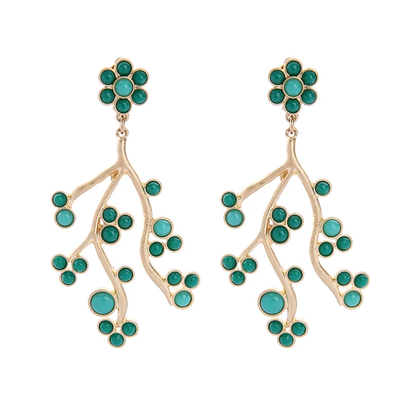 

JOOLIM Jewelry Wholesale/2017 Orange Green Chandelier Earring Fashion Jewelry Women Accessories Dropshipping