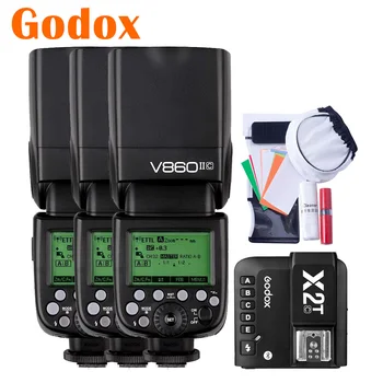 

Godox V860II V860II-C Camera Flash Speedlite 2.4G TTL X2T-C Blutooth Mobile Phone Studio Strobe Head Transmitter Trigger F Canon