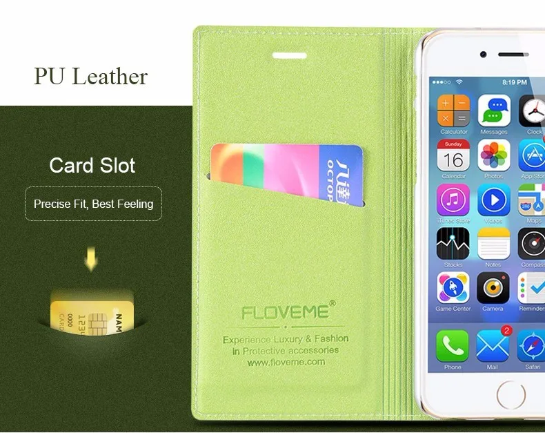 FLOVEME Luxury Ultrathin Flip Leather Phone Case For Apple iPhone 7 4.7 inch Wallet Holster Back Cover Bag For iPhone 7 Plus 5 (7)