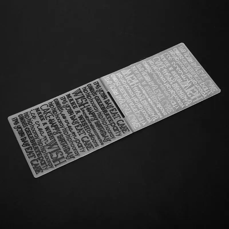 Буквы пластиковые Вырубные штампы папка шаблонов для тиснения DIY скрапбукинга