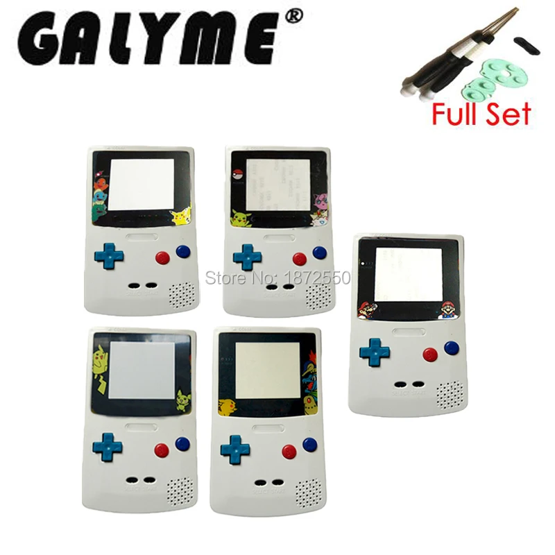 Горячий белый, Цветной корпус кнопки для Gameboy цвет GBGBC GBO ремонт игры DIY оболочки полный комплект мальчик цвет ограничительное стекло w/отвертки