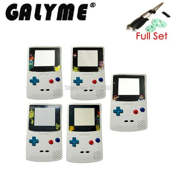 

Hot White Color Housing Buttons For GameboyColor GBGBC GBO Game Repair DIY Shell Full Set Boy Color Limited Lens w/Screwdrivers