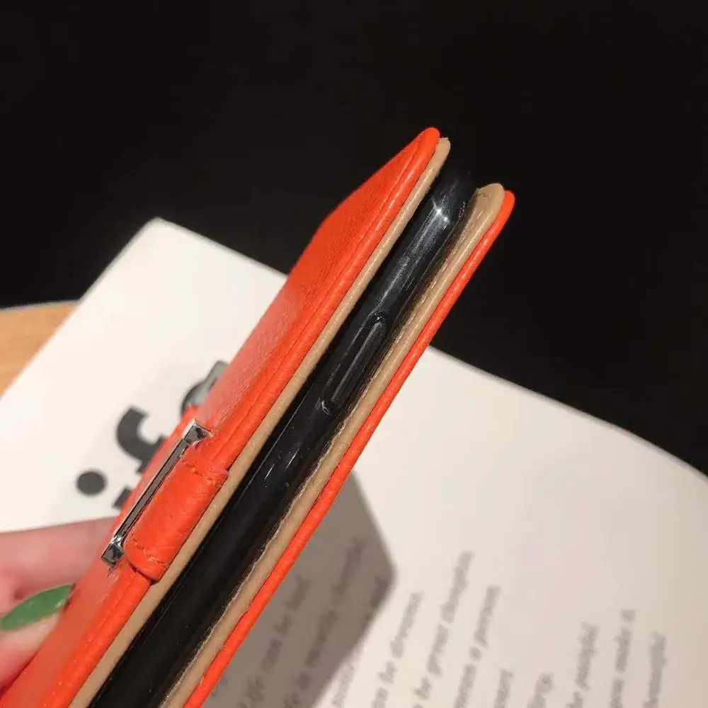 Роскошный кожаный флип чехол для Apple iPhone XSmax XR XS X 7 8 6 6S Plus с отделением карт кошелек