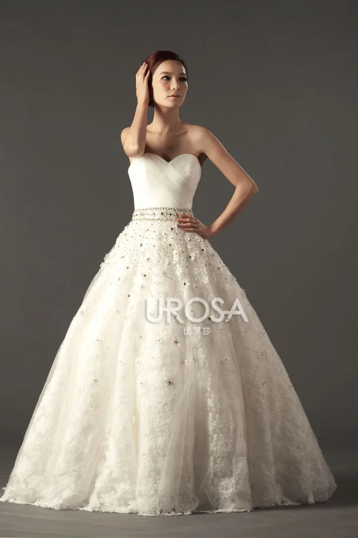 Бесплатная Доставка casamento кристалл цветы милая vestido де noiva 2016 новый модный сексуальный свадебное Платье бальное свадебное платье