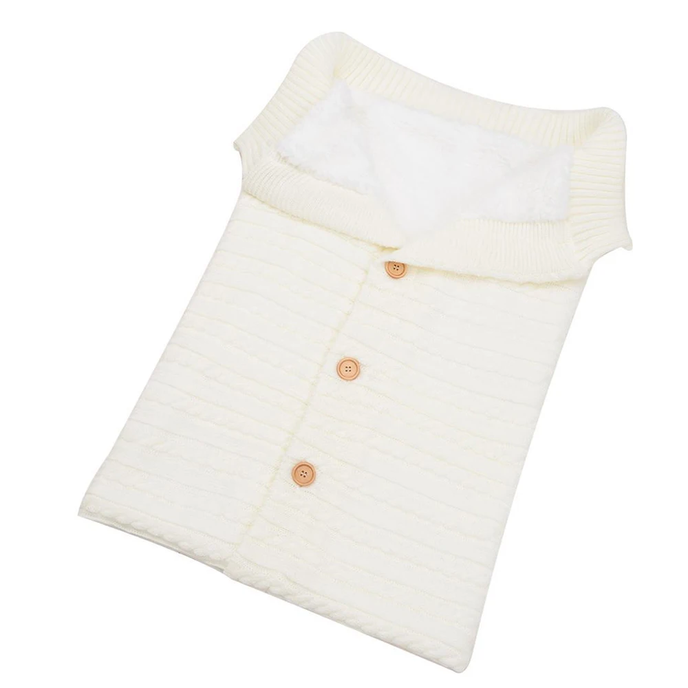 Новая теплая детская спальная сумка, вязание на кнопках, пеленки для новорожденного, спальный мешок, толстая Пеленка, одеяло, Прогулочная ДЕТСКАЯ КОЛЯСКА с конвертом - Цвет: A1