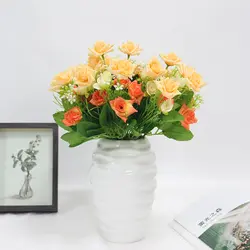 Розы, искусственные цветы украшение из шелка цветы букет для дома вечерние украшения diy ВЕНОК