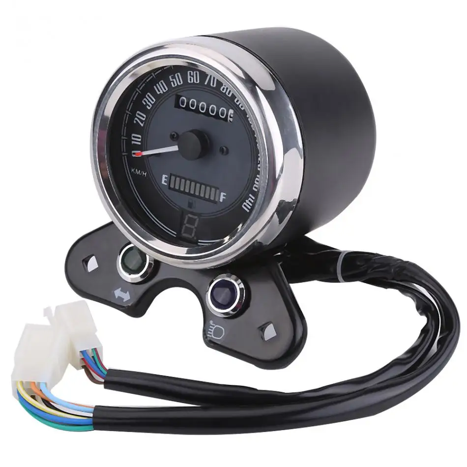 Universal Motorcycle Odometer Speedometer Speedo Meter Gear Digital