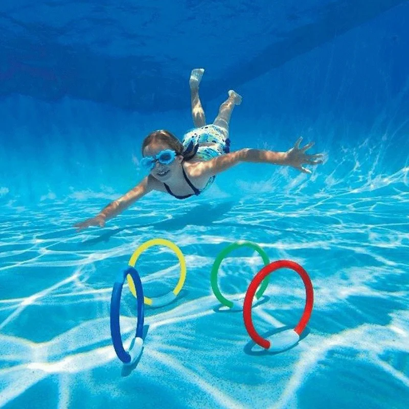 22 Pack Diving Pool Toy Rings(4 Rings, Diving Throw (4 Pcs), Diving Eggs(6 Eggs)& For Kids